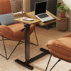 Mobile Tilting Overbed Bedside Desk Adjustable Laptop Cart with Embedded Wheels