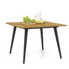 COSTWAY 4-Person Outdoor Dining Table 107x107cm Acacia Wood Patio Table-Natural