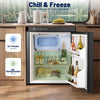 65L Built-In Refrigerator, Dual-Zone Compressor Fridge & Freezer Suitable for RV