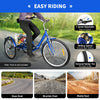 24 Inch Tricycle Adults Seniors Foldable 7 Speed 3 Wheels Bicycle with Basket UK