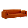 Dusk Hudson Bright Orange & Gold Effect Click Clack Sofa Bed RRP £699