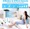 4 In 1 Mobile Portable Air Conditioner, 14L 60W Air Conditioning Unit with Detac