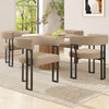 Ergonomic Dining Chairs Set of 2/4/6 with Curved Backrest, Lamb Fleece Fabric