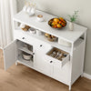 Buffet Sideboard Kitchen Storage Cabinet 3 Drawer 3 Door Living Room White Unit