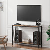 2 Tier Narrow Console Table, Behind Sofa Table for Living Room Hallway Office