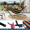 Double Hammock with Steel Stand, 350 lb Capacity, Portable In/Outdoor Carry Bag