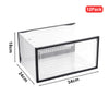 12 x Stackable Foldable Boxes Trainers Organiser Clear Plastic Shoe Storage Box