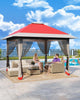 Pop Up Gazebo with Mosquito Net 13x13ft Portable UV-Resistant Waterproof Gazebo