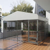 Large Outdoor Dog Kennel 10X10X6FT Cage for Playpen w/ UV Water Resistant Roof