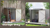 Outsunny 3.3ft x 3.4ft Outdoor Storage Shed Steel Garden Shed w/ Lockable Door