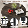 Industrial Space-saving Dinette Furniture 5 Piece Dining Table Set-Gray
