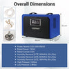 Industrial 60L Dehumidifier Commercial Dehumidifier w/ Drain Hose-Blue