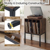 Record Player Stand Turntable Stand with Vinyl Storage Shelves for Living Room