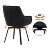 1pc 360° Swivel Dining Chairs Velvet Padded Seat Kitchen Chair Three Color
