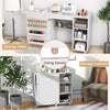 Portable Rolling Sewing Cabinet Craft Table Folding Table with storage