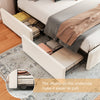 4FT6 DOUBLE UPHOLSTERED BED FRAME WITH CHARGING PORT & LIGHT & SPEAKER & DRAWERS