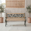 Wooden Garden Bench Rose 3 Seater Solid Pine Outdoor Patio Seat Furniture