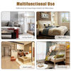 Coffee Table with LED Lights Wood 2 Drawers Storage Center Table for Living Room