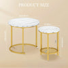 Nesting Coffee Tables Set of 2 Round Stacking Sofa Side Tables Bed/Living