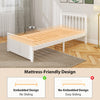 3ft Single Bed Frame with Drawers Solid Pine Wood Storage Bed for Bedroom White
