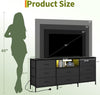 8 Fabric Drawers, Metal Frame Storage Cabinet with Wood Top for Living Room