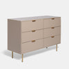OHS Ribbed Bedside Table Cabinet 3/4/5/6 Draw Nightstand Side Board