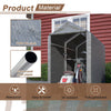 Storage Tent Bicycle Motorbike PE Shelter Backyard Waterproof Small 1.8*1M Grey