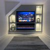 NEW 2025 3 Sided HD Electric Media Wall Fire - 50" BLACK Inset or Mantel