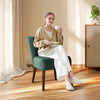 Modern Velvet Armless Accent Chair w/Adjustable Feet & Solid Wood Legs