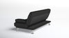3 Seater Sofa Bed Faux Leather Or Fabric Chrome Metal Legs Sofabed Clic Clac