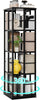 4-Tier Rotating Bookshelf, Bookshelf Tower, Freestanding Book Storage Rack