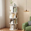 4-Layer 360° Rotating Bookshelf Bookcase Display Floor Standing Storage Rack