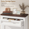 Shoe Cabinet with 2 Flip Drawers, Narrow Shoe Storage Cabinet, White