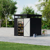 Garden Shed Pent Roof 5X8FT Metal Outdoor Storage Cabinet House with Single Door