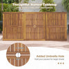COSTWAY 8-Person Outdoor Dining Table 200 x 90cm Acacia Wood Patio Table