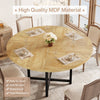 Round Dining Table for 4,120cm Industrial Kitchen Dinner Table with Metal Frame