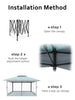 4x4M Pop Up Garden Gazebo Outdoor Party Tent Canopy With Sides Heavy Duty