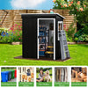 5x3FT Metal Shed Garden Storage Garden Shed Waterproof Galvanized Steel w/Window