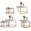 Nesting Coffee Tables Set of 2 Round Stacking Sofa Side Tables for Living RoomTM