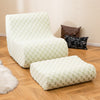 Bedroom Floor Couch Bean Bag Chair with Ottoman-Green