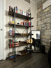 Large Heavy Duty Bookcase Storage Rack Rustic Industrial Bookshelf Steel Frame