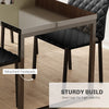Dining Table Set Folding Drop Leaf Table with Storage 4 Chairs