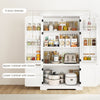 Kitchen Modern Floor Storage Cabinet Pantry Cabinet with 4 Doors