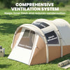 Inflatable Camping Tent w/ Air Pump, 2-3 Person Blow Up Tent, Khaki