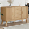 Sideboard Kitchen Storage Cabinet Shelves Brown 114x43x73.5cm Solid Wood Pine