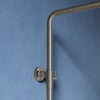Square Thermostatic Shower Mixer Gunmetal Grey Rainfall Handset Knob Control