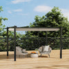 4x3m Metal Pergola Gazebo Patio Sun Shelter Retractable Canopy Patio Gazebo Shed