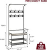 Hall Tree Coat Rack w/Bench,Storage Shelf,8Hooks,Freestanding Entryway Organiser