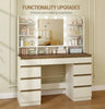Dressing Table With Led Mirror Drawers Set Makeup Desk Vanity Table Lights