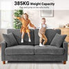 Modern 2/3 Seater Corduroy Sofa Bed with 2 Bolster Home Room Recliner Couch Sofa